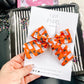 Orange Pumpkin Medium Hair Bow