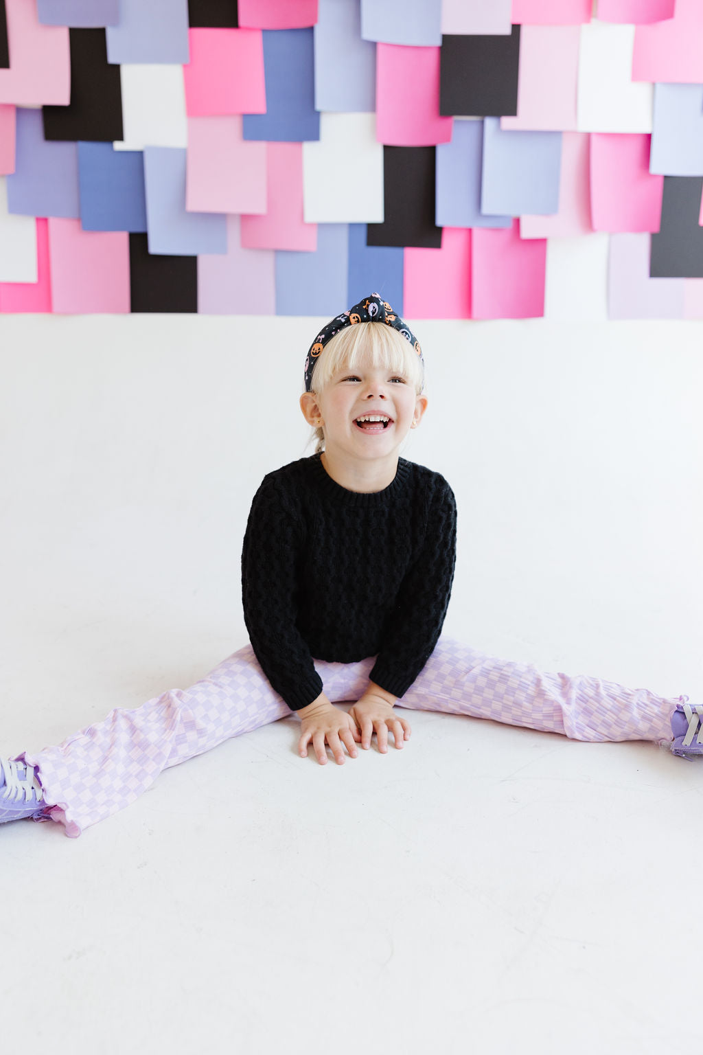Black|Pumpkin Bow Buckets Knotted Headband for Girls & Women