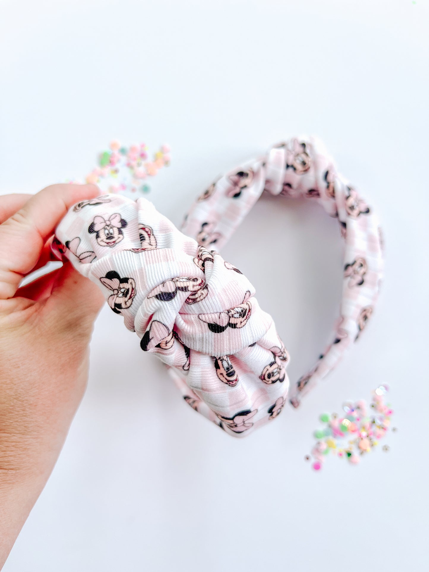 Pink Checkered Magical Mouse Headband for Girls & Women