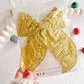 Mustard Crinkle Oversized Bow