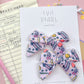Pink School Bus Small Pinwheel Pigtail Bows