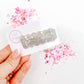 Silver Glitter Single Snap Clip