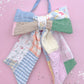Spring Heirloom Quilted XL Easter Basket Tag Bow