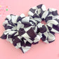 Black White Checkered Regular Scrunchy