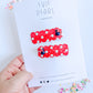 Red Dot Girl Mouse Pigtail Snap Clips