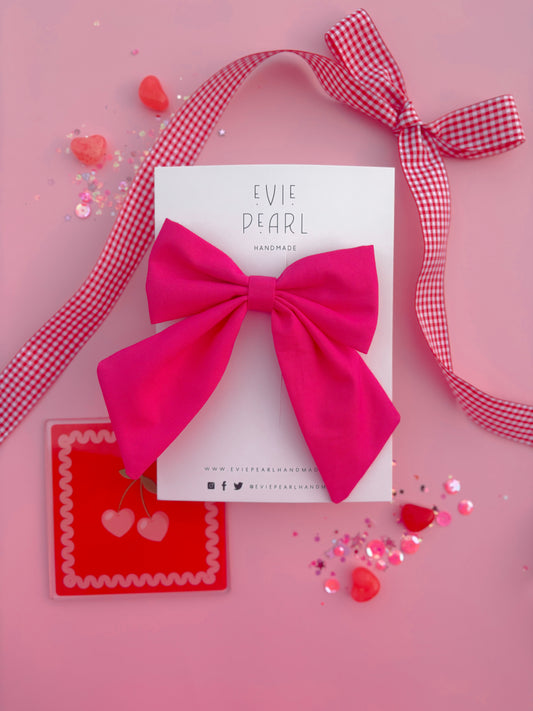 Hot Pink Medium Sailor Bow