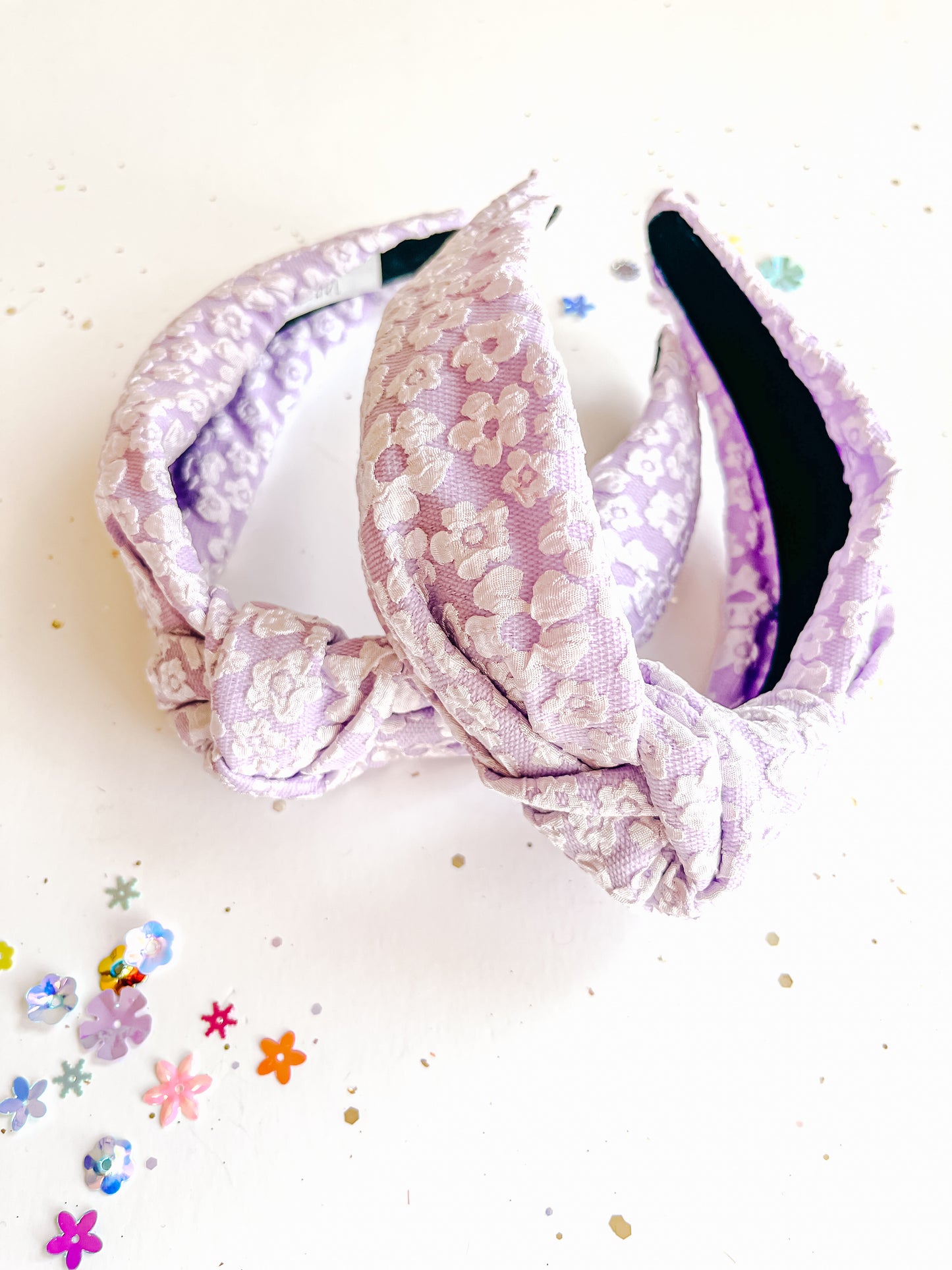 Lilac Floral Knotted Headband