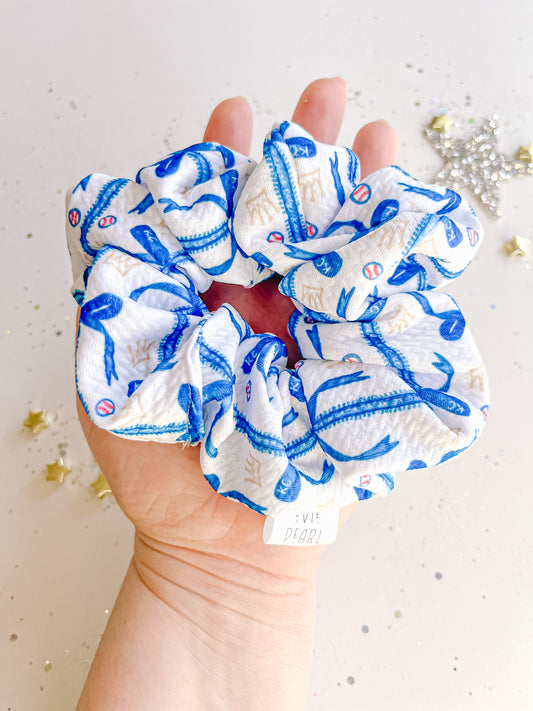 Blue Bow KC Regular Scrunchy