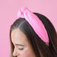 Kasie Bubblegum Pink Knotted Headband for Girls & Women