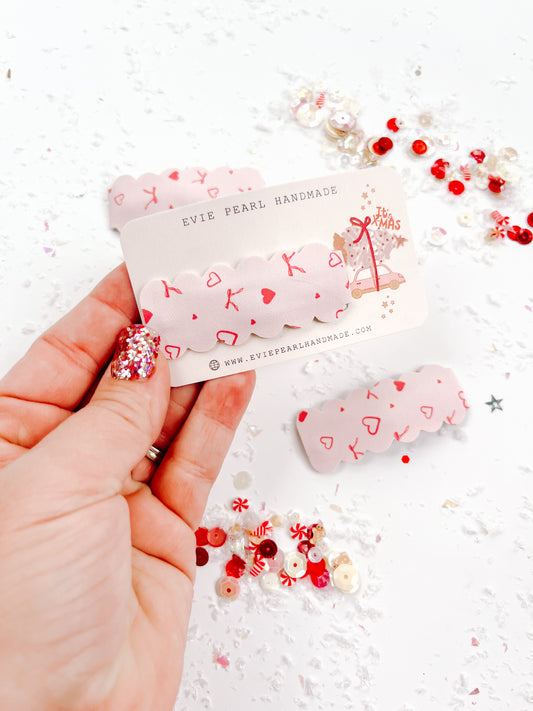 Pink Bows Single Snap Clip