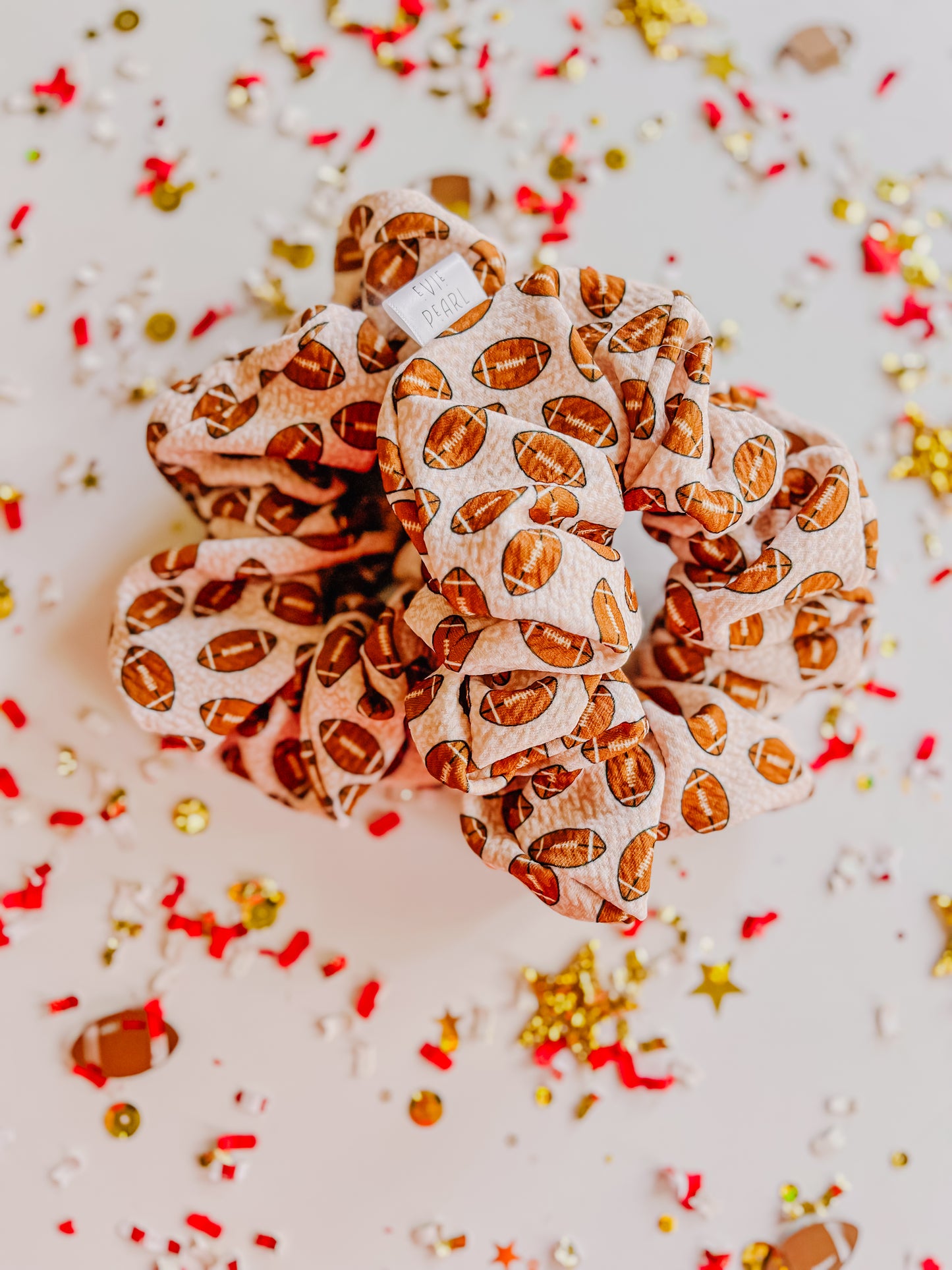 Football Neutral Leopard Oversized Scrunchy