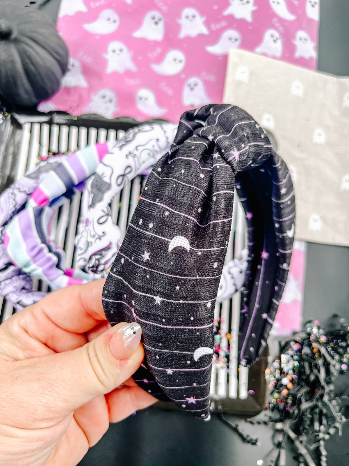 Spooky Halloween Knotted Headband for Girls & Women
