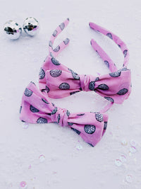 Pink Disco Ball Bow Headband for Toddler Girls and Girls