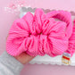 Bubblegum Pink Ribbed Teacher Gift Set- Lanyard| Knotted Headband| Scrunchie