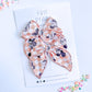 Tan Mouse Checkered Pigtail Bows