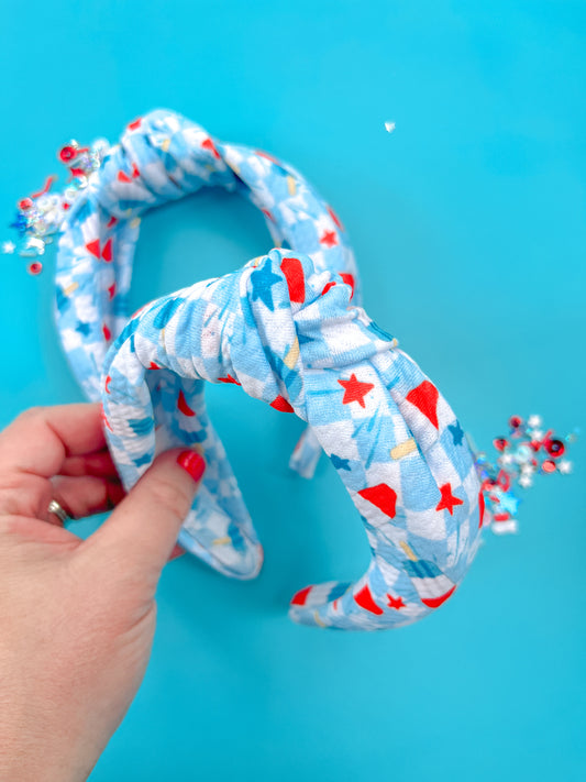 4th of July Knotted Headbands for Girls & Women