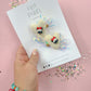 White Heart Mouse Bow Ice Cream Cone Pigtail Clips