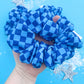 Blue Checkered Kansas City Oversized Scrunchy