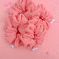 Sunkist Coral Ribbed Scrunchy