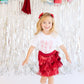 Red Velvet Jingle Bell Small Bow Pigtail Set