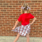 Football Hearts KC Medium Pigtails