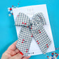 Cherry Plaid Bow XL Pinwheel