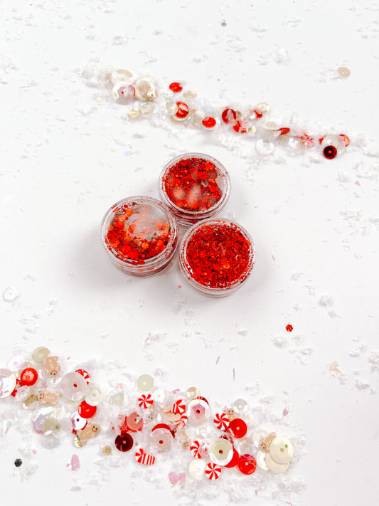 Red Sparkle Hair Glitter Gel