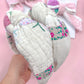 Floral Purples Vintage Quilt Knotted Headband