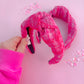 Pink Tweed Knotted Headband for Girls & Women