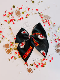 Black Chiefs KC Oversized Bow