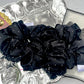 Black Rhinestone Velvet Oversized Scrunchy