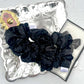 Black Rhinestone Velvet Oversized Scrunchy