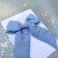 Light Blue Swiss Dot XL Pinwheel Bow