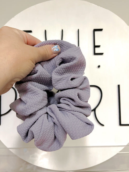 Solid Gray Bullet Oversized Scrunchy