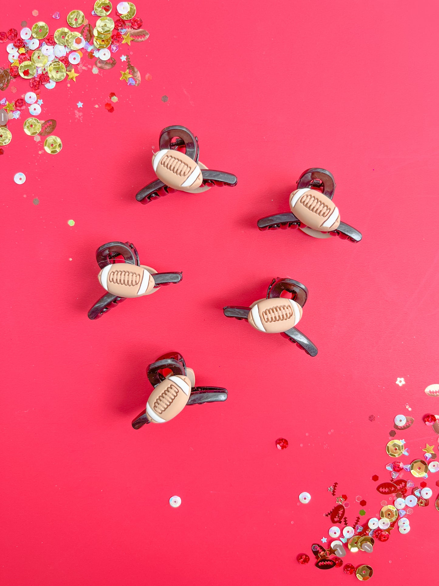 Mini Football Black Claw Clips