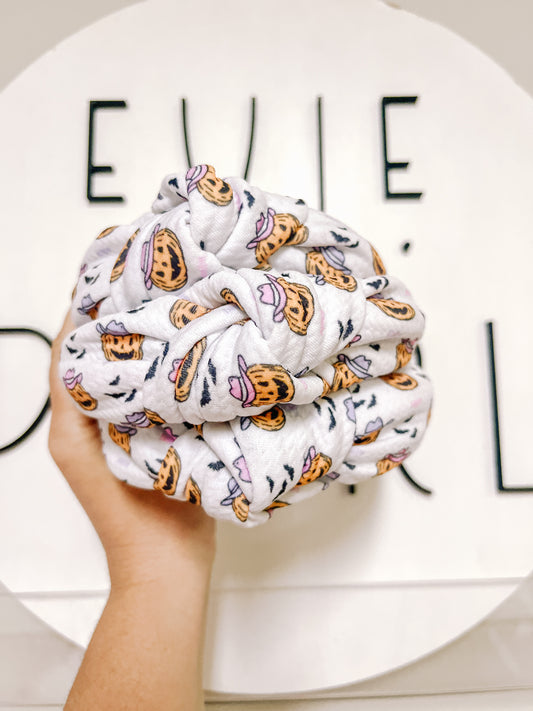 Howdy| Pumpkin Knotted Headband for Girls & Women