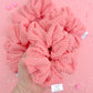 Sunkist Coral Ribbed Scrunchy