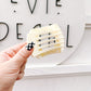 Off White Flat Medium Claw Clip