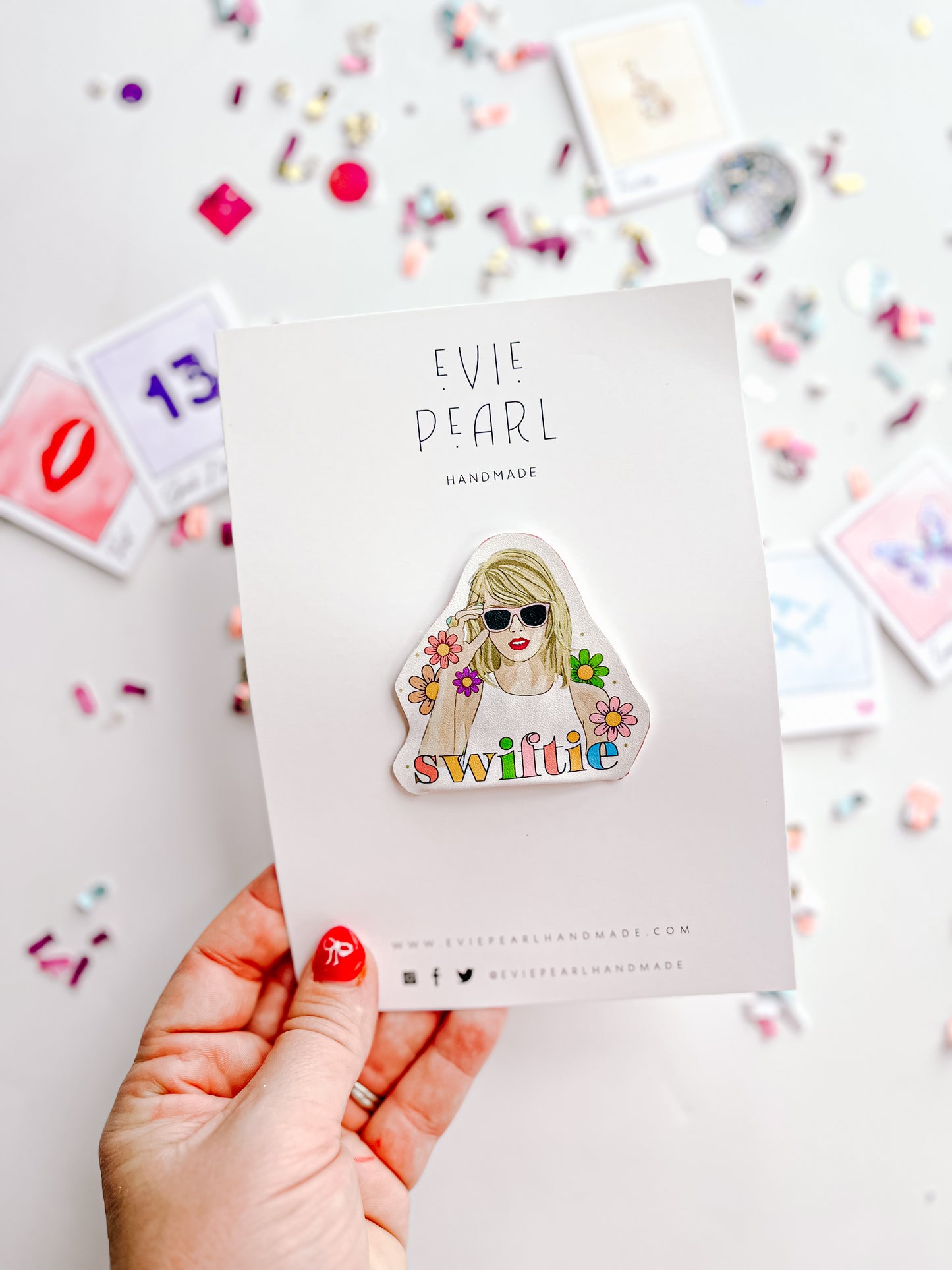 Floral Swiftie Snap Clip