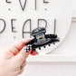 Black Polka Dot Medium Claw Clip