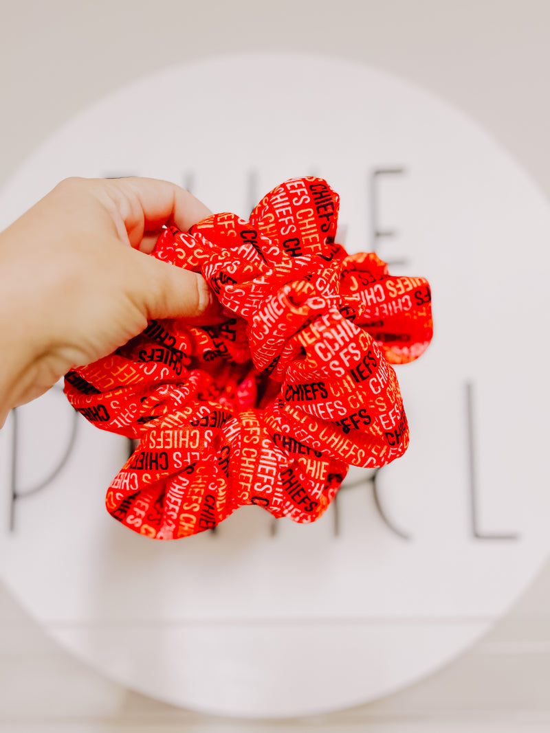 PREORDER: Red Chiefs Words Oversized Scrunchie