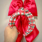 Red & Green Plaid Knotted Headband for Girls & Women