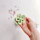 Green Flower Claw Clip
