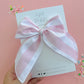Pink White Stripe Oversized Bow
