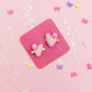 Felt Bow Hearts Pigtail Clip Set