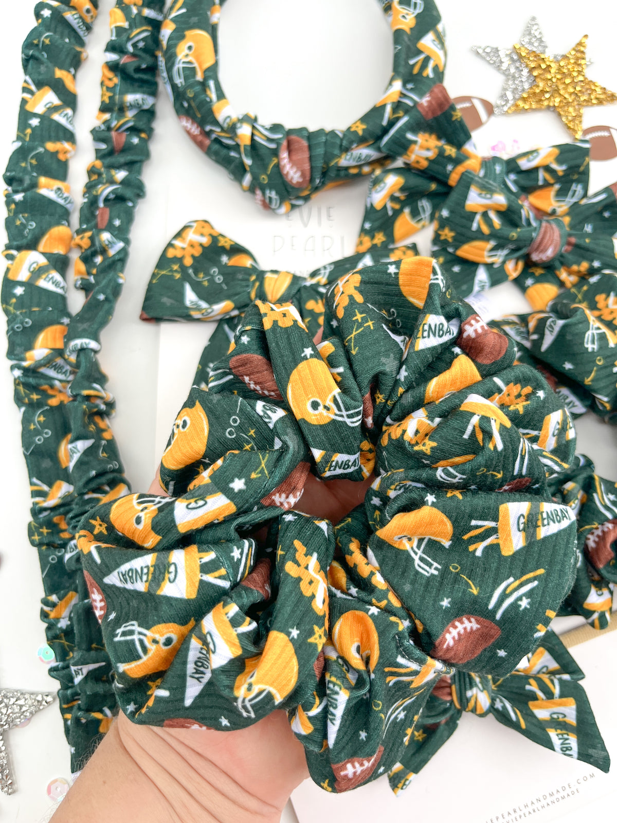 Green Bay Packers Hair Accessories | Bows, Scrunchies & Headbands