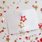 Mini Red & Gold Star Snap Clips