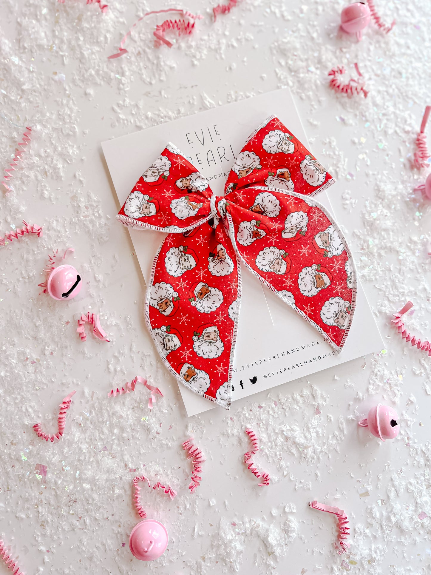 Red Santa Oversized Bow