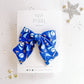 Large Blue Kansas City Baseball Pinwheel Bow