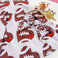 Football Hearts KC Small Pinwheel Bow